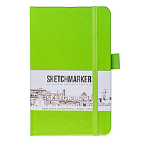 Скетчбук "Sketchmarker", 9x14 см, 140 г/м2, 80 листов, зеленый луг