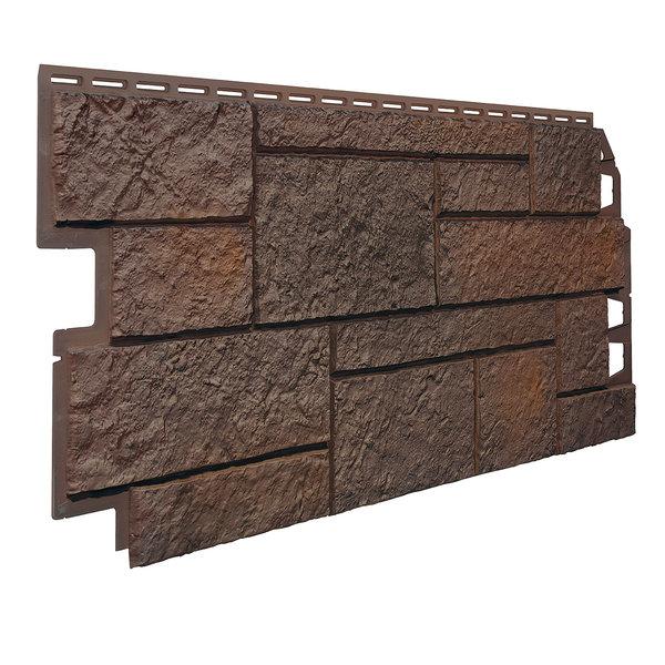 Панель фасадная ТН Песчаник, темно-коричневый - фото 1 - id-p224973896