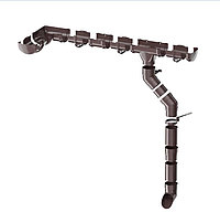 Угол желоба 90° 125мм ТН ОПТИМА, темно-коричневый