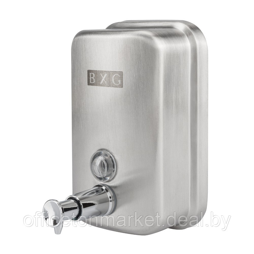 Диспенсер для жидкого мыла BXG "SD Н1-500М", 0.5 л, ручной, металл, серебристый, матовый - фото 1 - id-p224961725