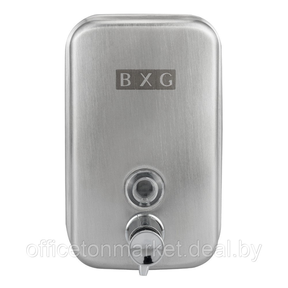 Диспенсер для жидкого мыла BXG "SD Н1-500М", 0.5 л, ручной, металл, серебристый, матовый - фото 4 - id-p224961725