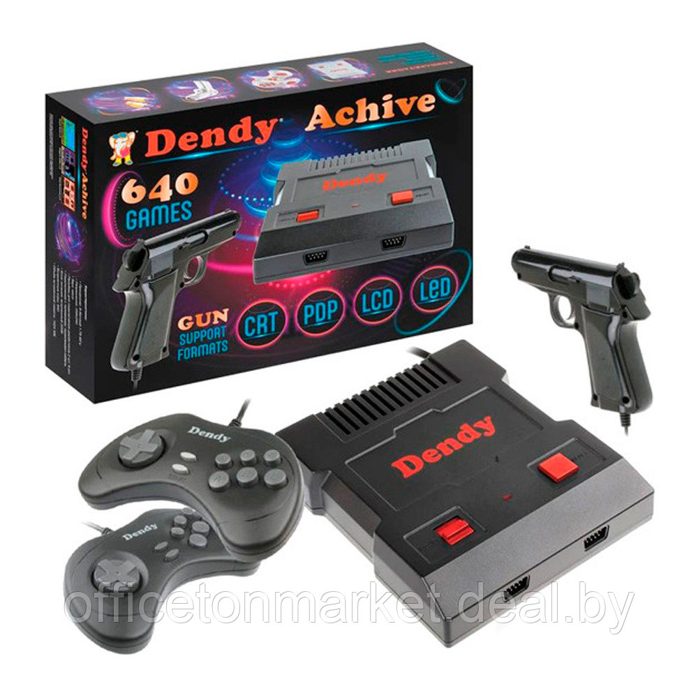 Игровая приставка Dendy Achive, 640 игр + световой пистолет - фото 1 - id-p224973357