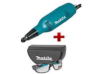 Прямая шлифмашина MAKITA GD 0603 в кор. + АКЦИЯ Защитные очки (240 Вт, цанга 6 мм, 28000 об/мин,)