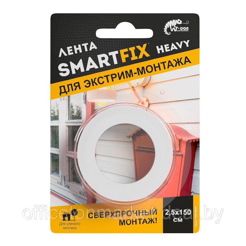 Клейкая лента монтажная двусторонняя "SmartFix Heavy", 25x1.5 мм/м - фото 1 - id-p224951592