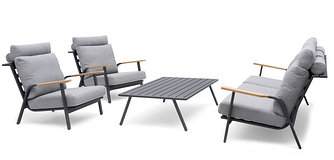 Комплект лаунж мебели Malmo с 3-х местным диваном (тесно-серый)