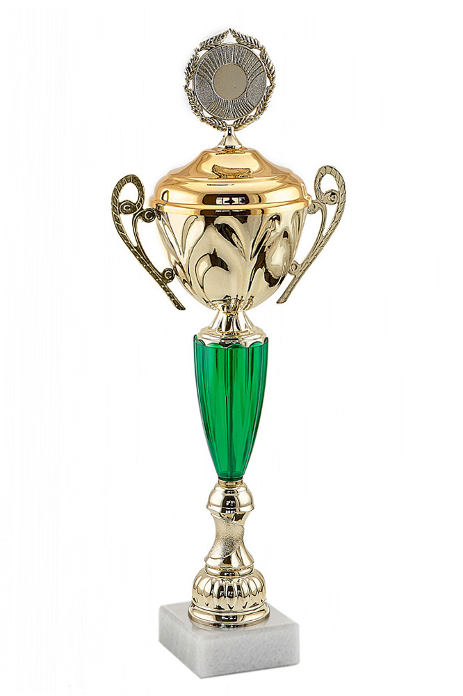 Кубок   "Луксор" на мраморной подставке с крышкой , высота 55 см, диаметр чаши 12 см арт. 530-380-120 КЗ120