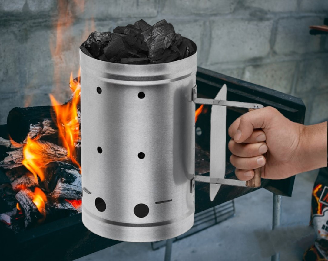 Стартер для розжига угля, 7 литров / Оцинкованная сталь, защитный экран - фото 2 - id-p224977060