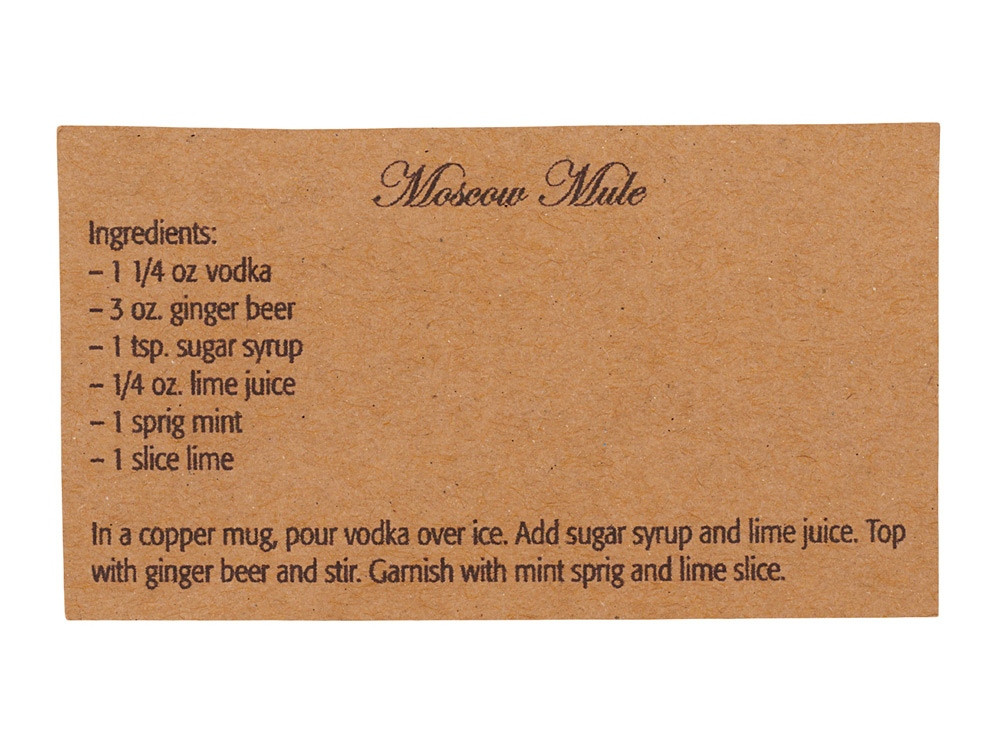 Набор кружек для коктейля с рецептом Moscow mule - фото 7 - id-p224977344