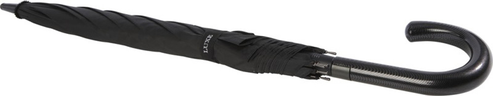 Fontana 23-дюймовый зонт карбонового цвета с механизмом автоматического открытия и изогнутой ручкой, черный - фото 3 - id-p224977438