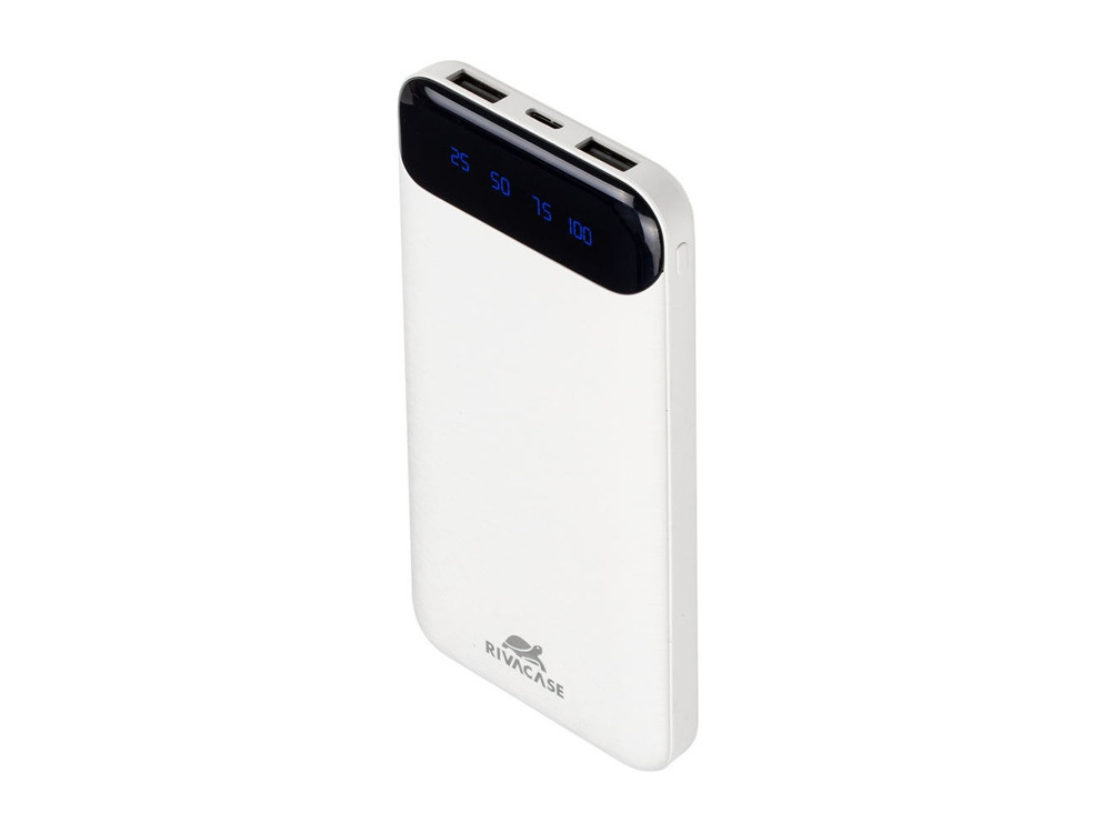 RIVACASE VA2240 (10000mAh) с дисплеем, белый, внешний аккумулятор 12/48 - фото 2 - id-p224977477