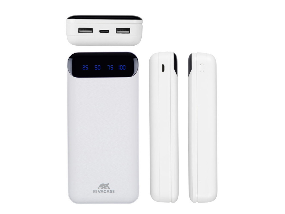 RIVACASE VA2280 (20000mAh) с дисплеем, белый, внешний аккумулятор /24 - фото 5 - id-p224977478