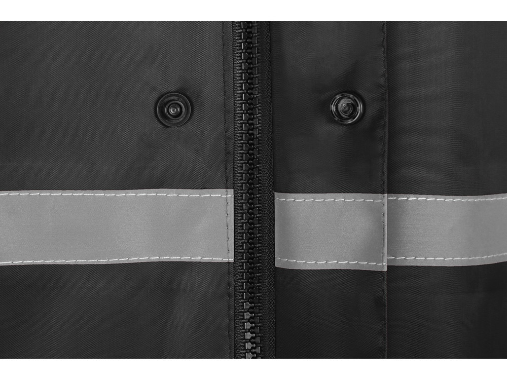 Длинный дождевик Lanai из полиэстера со светоотражающей тесьмой, черный - фото 10 - id-p224977466