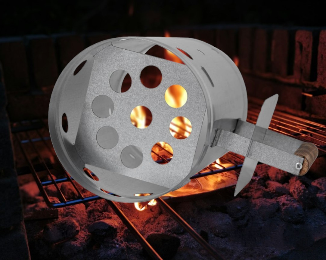Стартер для розжига угля, 7 литров / Оцинкованная сталь, защитный экран - фото 5 - id-p224977633