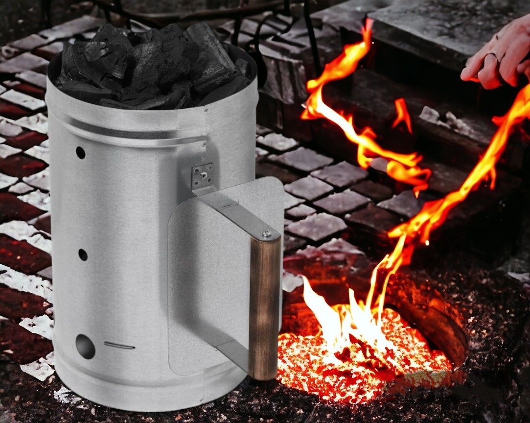 Стартер для розжига угля, 7 литров / Оцинкованная сталь, защитный экран - фото 1 - id-p224977595