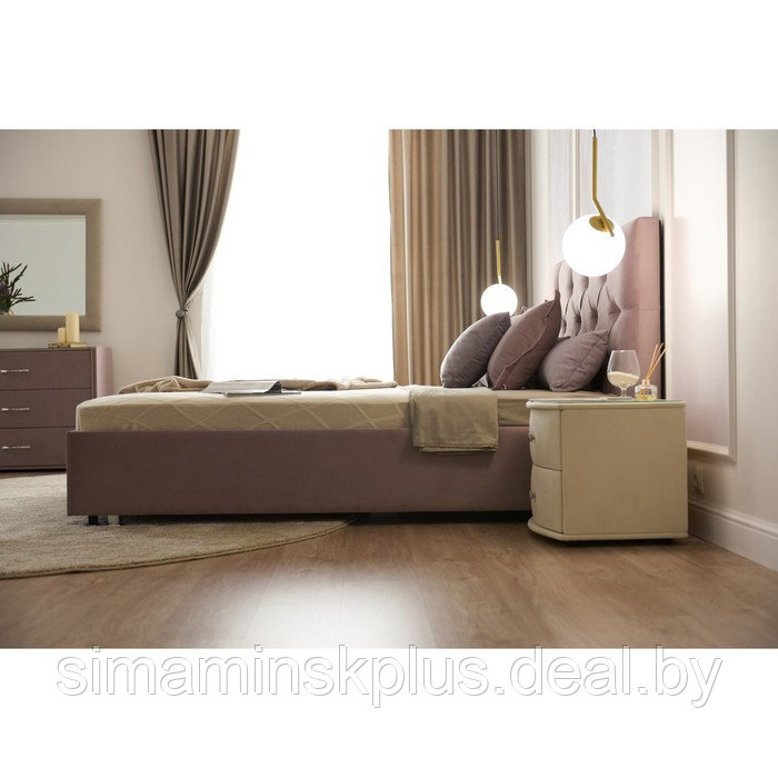 Кровать «Монблан» без ПМ, 1400 × 2000 мм, ортопедическое основание, цвет velutto 11 - фото 3 - id-p224980636