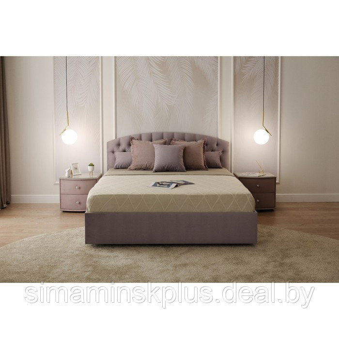 Кровать «Пальмира» без ПМ, 1500 × 2000 мм, встроенное основание, велюр, цвет velutto 11 - фото 5 - id-p224980638