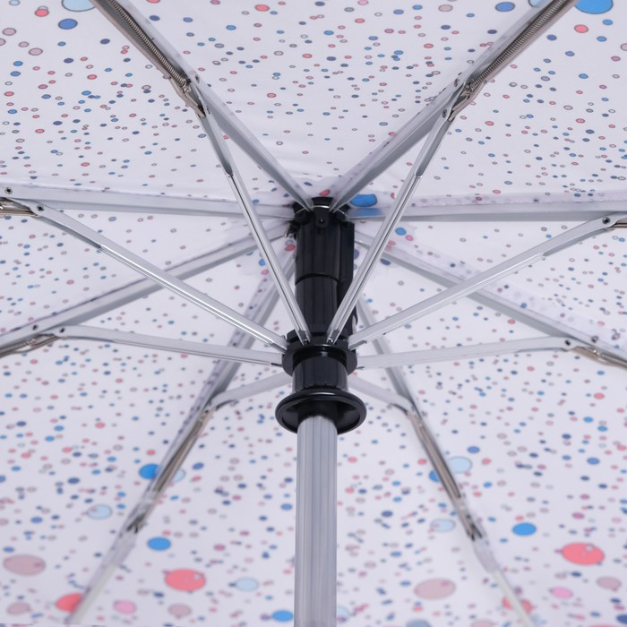 Зонт автоматический «Клякса», облегчённый, эпонж, 3 сложения, 8 спиц, R = 52 см, разноцветный - фото 3 - id-p224980770