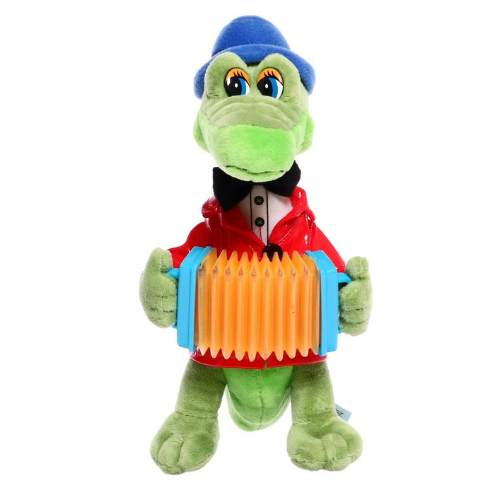 Мягкая игрушка «Крокодил Гена с аккордеоном», 21 см, звук - фото 2 - id-p224981299