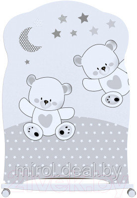 Детская кроватка VDK Funny Bears колесо-качалка с маятником - фото 2 - id-p224981630