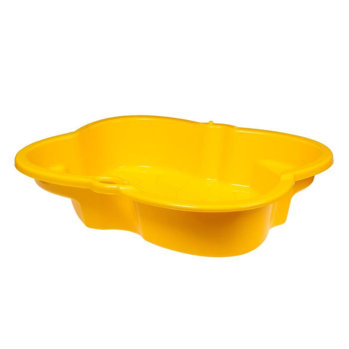 Песочница пластиковая, 94 × 70 × 19 см, жёлтая, 1 шт, «Синбад» - фото 1 - id-p224981728