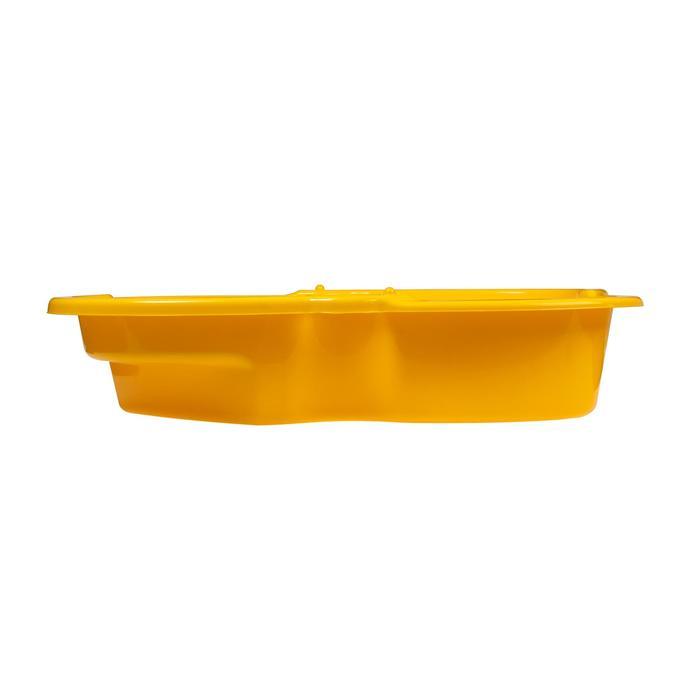 Песочница пластиковая, 94 × 70 × 19 см, жёлтая, 1 шт, «Синбад» - фото 2 - id-p224981728