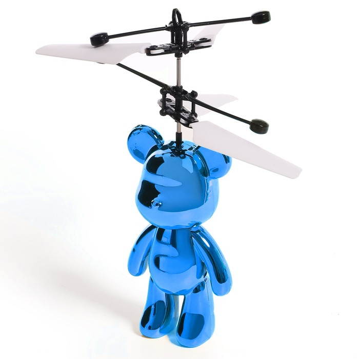 АВТОГРАД Супербол "Мишка Флай", летает, работает от аккумулятора, цвет синий - фото 3 - id-p224982427