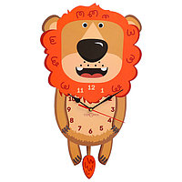 Часы настенные, детские "Лев", с маятником, 24х43 см