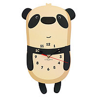 Часы настенные, детские "Панда", с маятником, 23х40 см