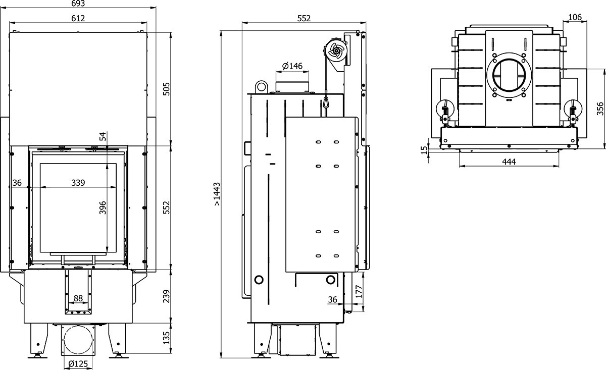 DEFRO HOME INTRA ME G каминные топки - фото 2 - id-p224959898