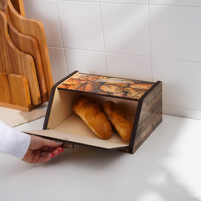 Хлебница деревянная Доляна «Сдоба», 20,5×28,5×13 см - фото 4 - id-p224983031