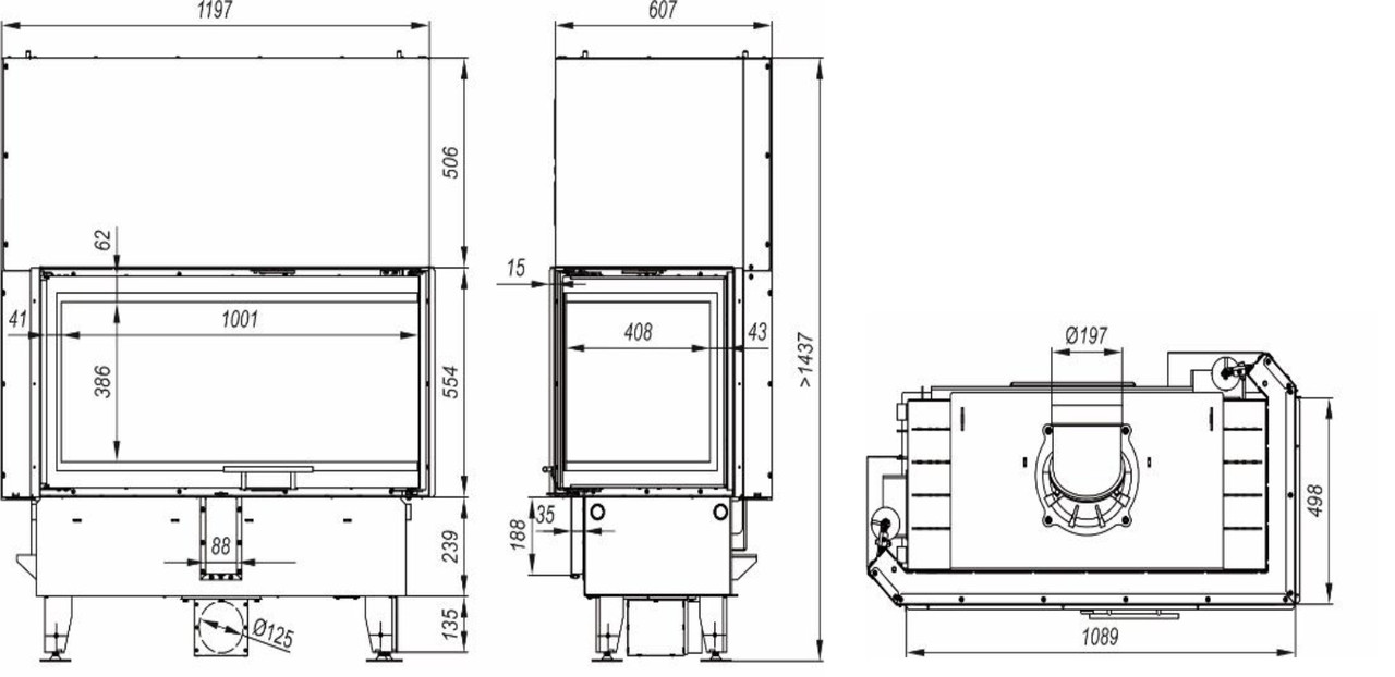 DEFRO HOME INTRA LA BL/BP G каминные топки - фото 7 - id-p224962374