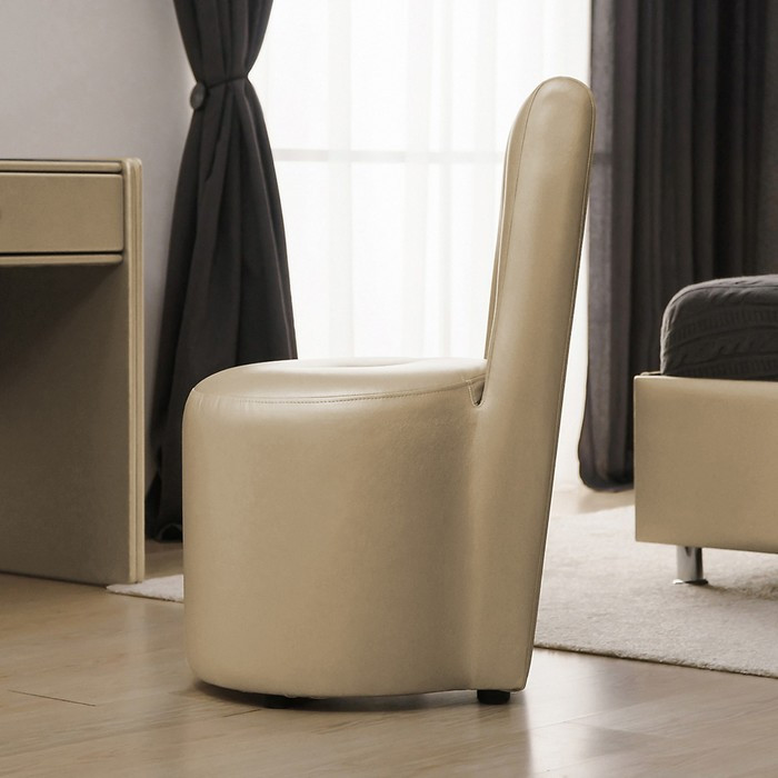 Кресло «Рондель», 500×550×915 мм, Металлические пуговицы, Экокожа, цвет nice beige - фото 3 - id-p224983370