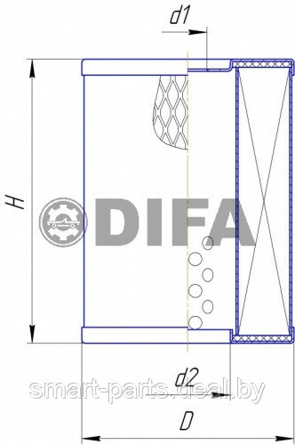 6301M DIFA Сменный элемент фильтра очистки - фото 2 - id-p224961370