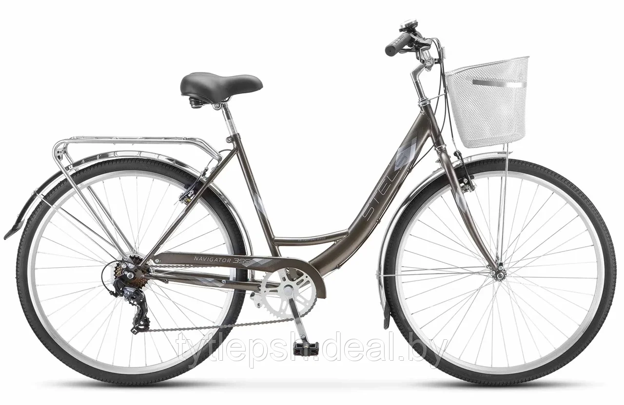 Городской Велосипед STELS Navigator 395 рама 20, 2023 серо-голубой - фото 6 - id-p224984029