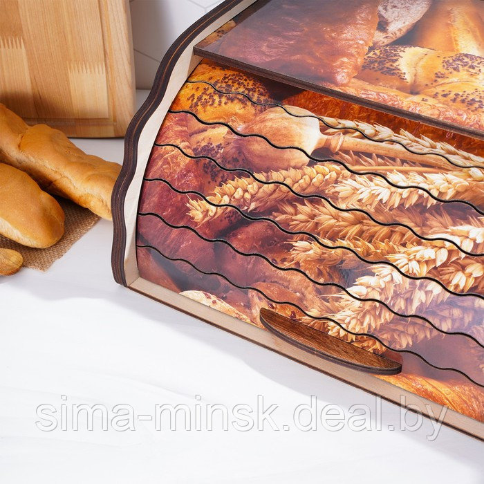 Хлебница деревянная Доляна «Ржаное поле», 38,3×28×17,3 см - фото 6 - id-p224983984