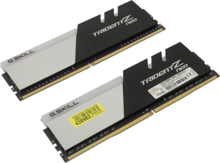 Модуль памяти G.Skill TridentZ neo F4-3200C16D-16GTZN DDR4 DIMM 16Gb KIT 2*8Gb PC-25600 CL16 - фото 1 - id-p224983143