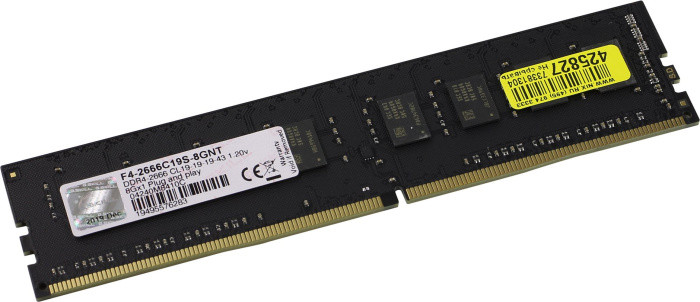 Оперативная память DDR4 8Gb PC-21300 2666MHz G.Skill Value (F4-2666C19S-8GNT) CL19 - фото 1 - id-p224983397