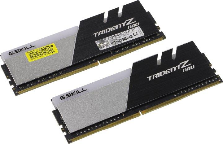 Оперативная память G.Skill TridentZ neo F4-3600C16D-16GTZNC DDR4 DIMM 16Gb KIT 2*8Gb PC4-28800 CL16 - фото 1 - id-p224983439