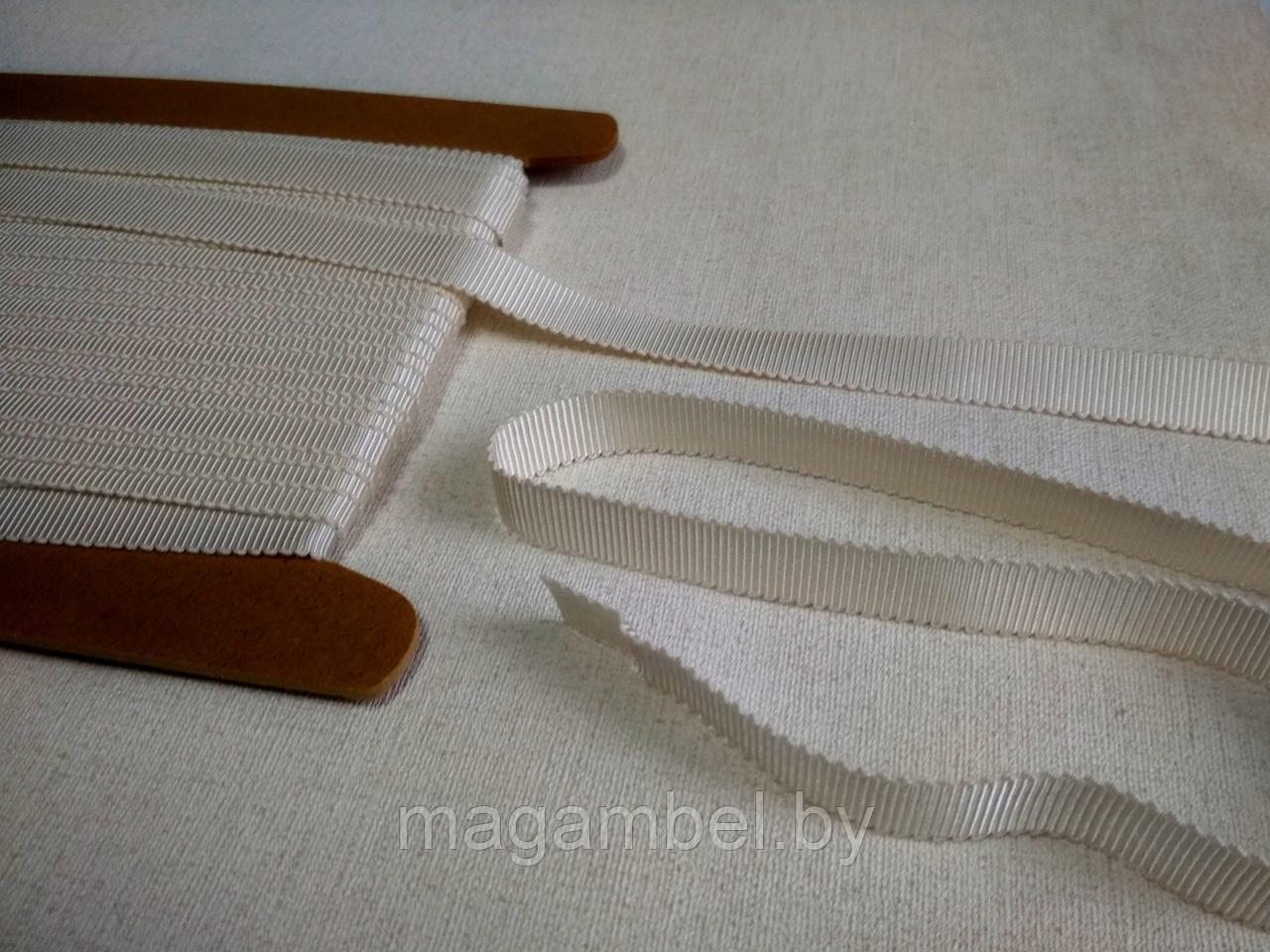 Репсовая лента молочного цвета