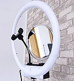 Кольцевая лампа светодиодная 36 см с зеркалом MM-988 пульт ДУ, фото 2