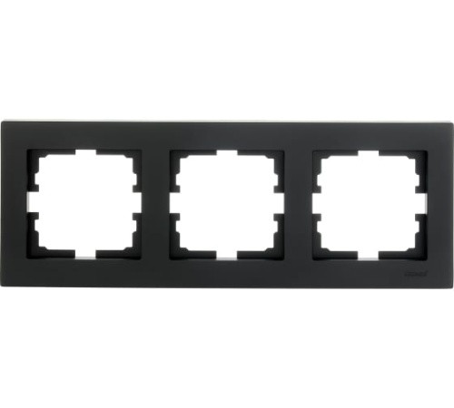 Рамка 3-ая горизонтальная чёрный бархат Lezard Vesna - фото 1 - id-p224985013