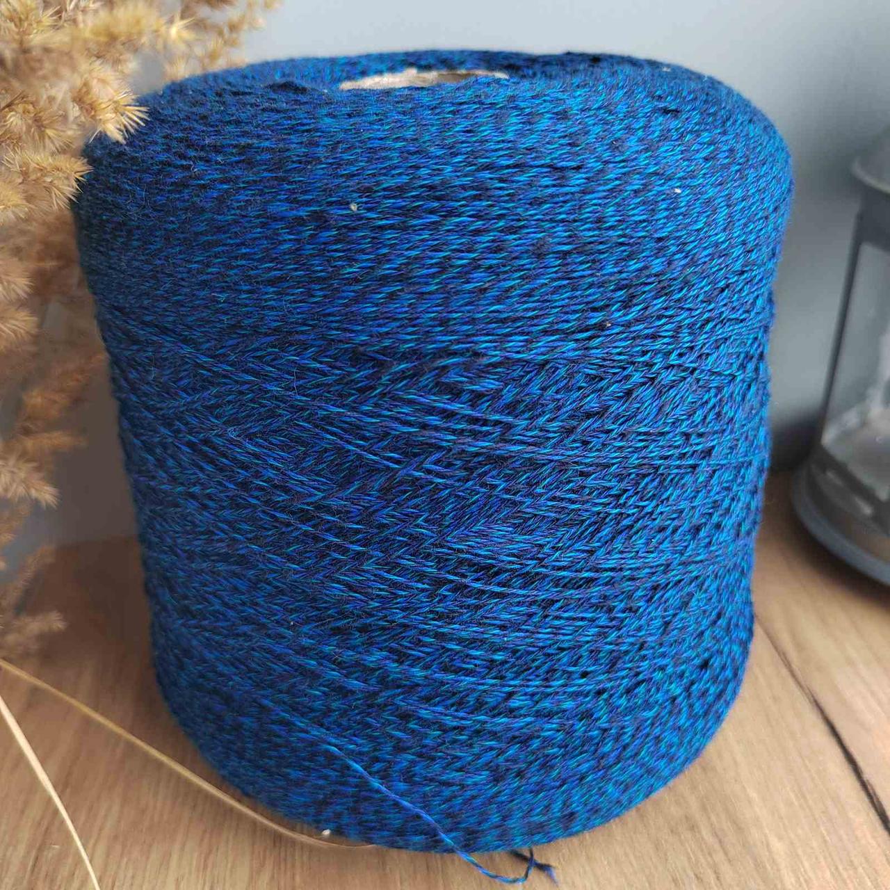 Pinori Filati art Recy-Colour 92%хлопок 8% полиамид 730м/100г мулине синий/черный/зеленый