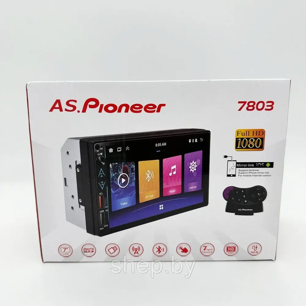 Автомагнитола 2Din AS.Pioneer 7803 , Пульт ДУ Сенсорный экран 7" FM радио,Bluetooth - фото 9 - id-p224985783