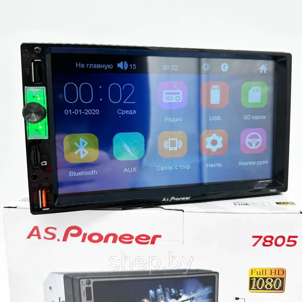 Автомагнитола 2Din AS.Pioneer 7805 , Пульт ДУ Сенсорный экран 7" FM радио,Bluetooth - фото 3 - id-p224985792