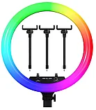 Кольцевая лампа светодиодная RGB 45 см MJ18 пульт ДУ, фото 3