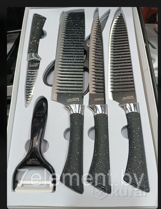 Набор ножей zepter на 6 предметов, ножи кухонные и принадлежности, нож кухонный цептер - фото 5 - id-p224985825