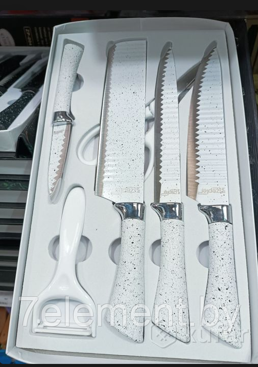 Набор ножей zepter на 6 предметов, ножи кухонные и принадлежности, нож кухонный цептер - фото 6 - id-p224985825