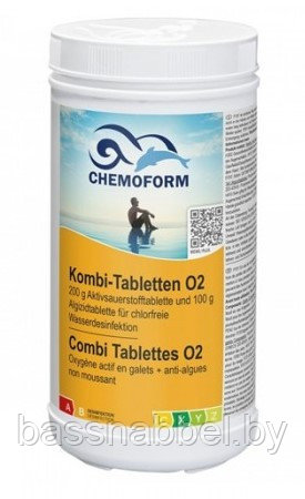 Химия для бассейна CHEMOFORM Аквабланк комби-таблетки О2 (кислород + альгицид) 0,9 кг, Германия