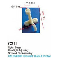 C0311( GM ) Forsage клипса Клипса для крепления внутренней обшивки а/м GM пластиковая (100шт/уп.)