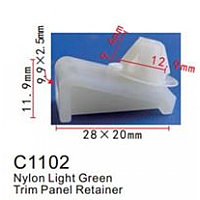 C1102( GM ) Forsage клипса Клипса для крепления внутренней обшивки а/м GM пластиковая (100шт/уп.)